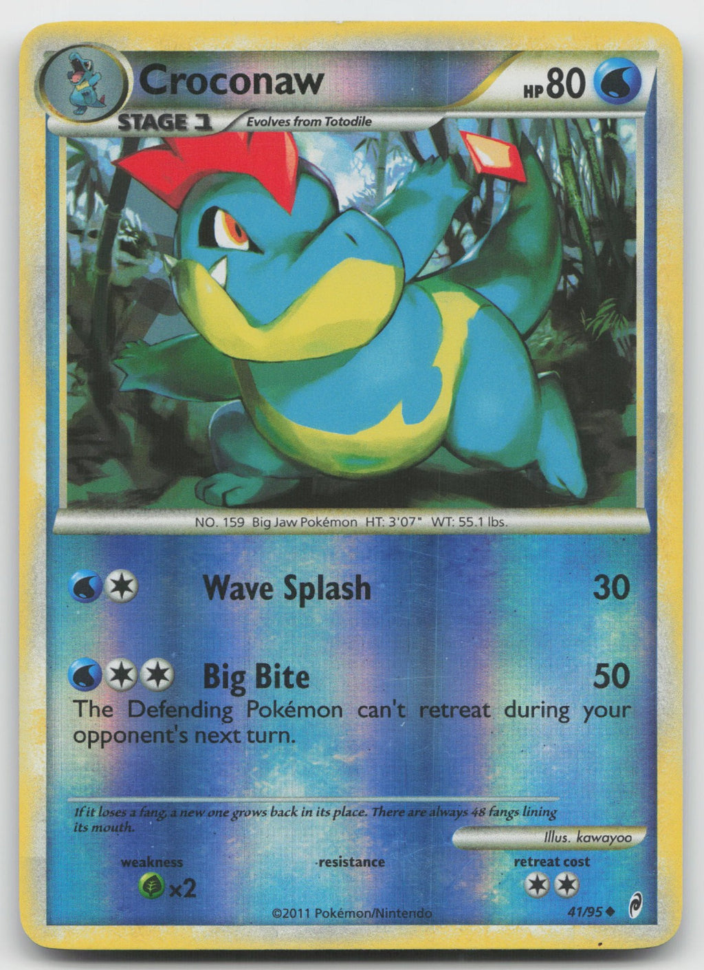 Croconaw Uncommon Reverse Holo Call of Legends 41/95 MP