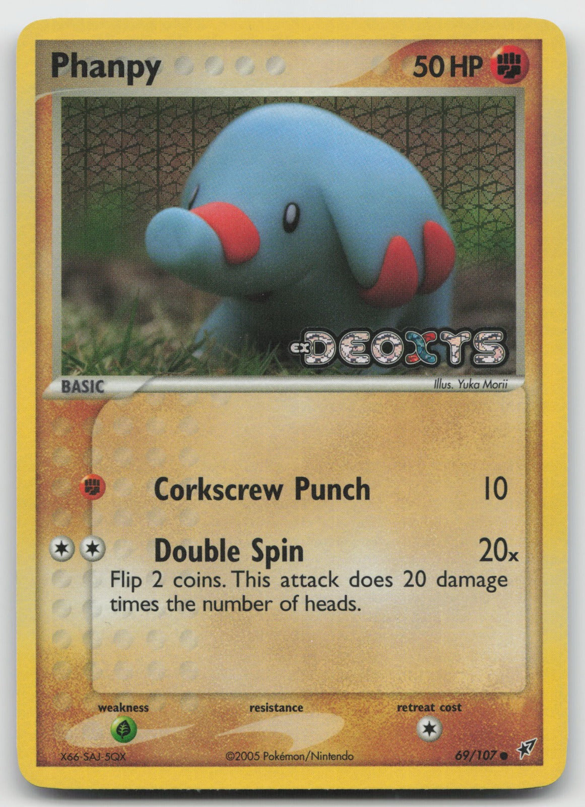 Phanpy Common Reverse Holo Deoxys 69/107 HP