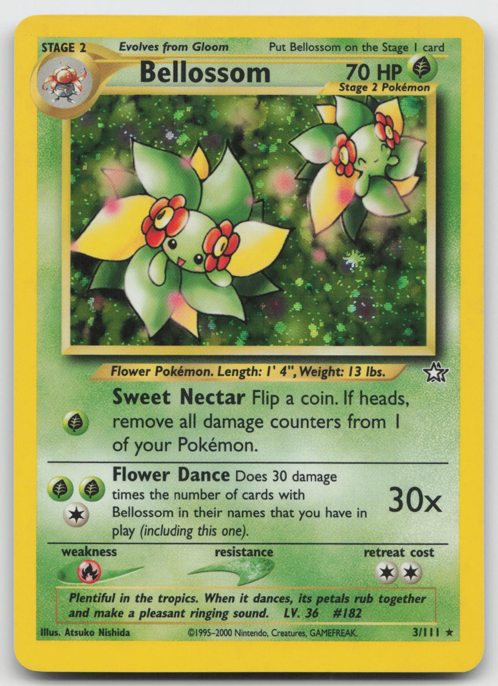 Bellossom Unlimited Holo Rare Neo Genesis 3/111 HP