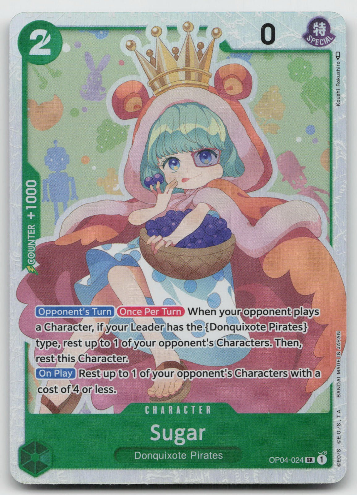Sugar SR Foil Kingdoms of Intrigue OP04-024 NM