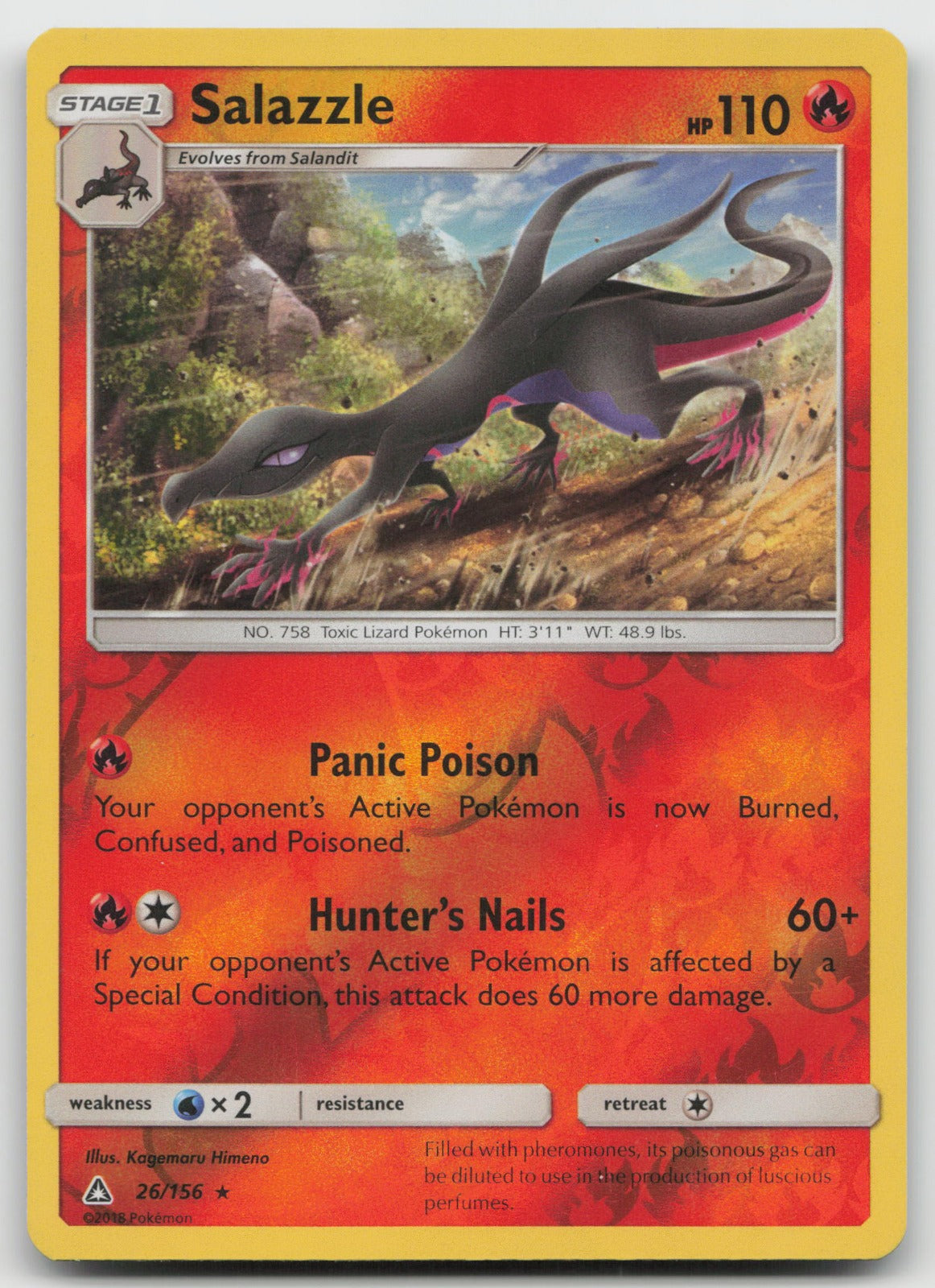 Salazzle Reverse Holo Rare SM - Ultra Prism 26/156 LP