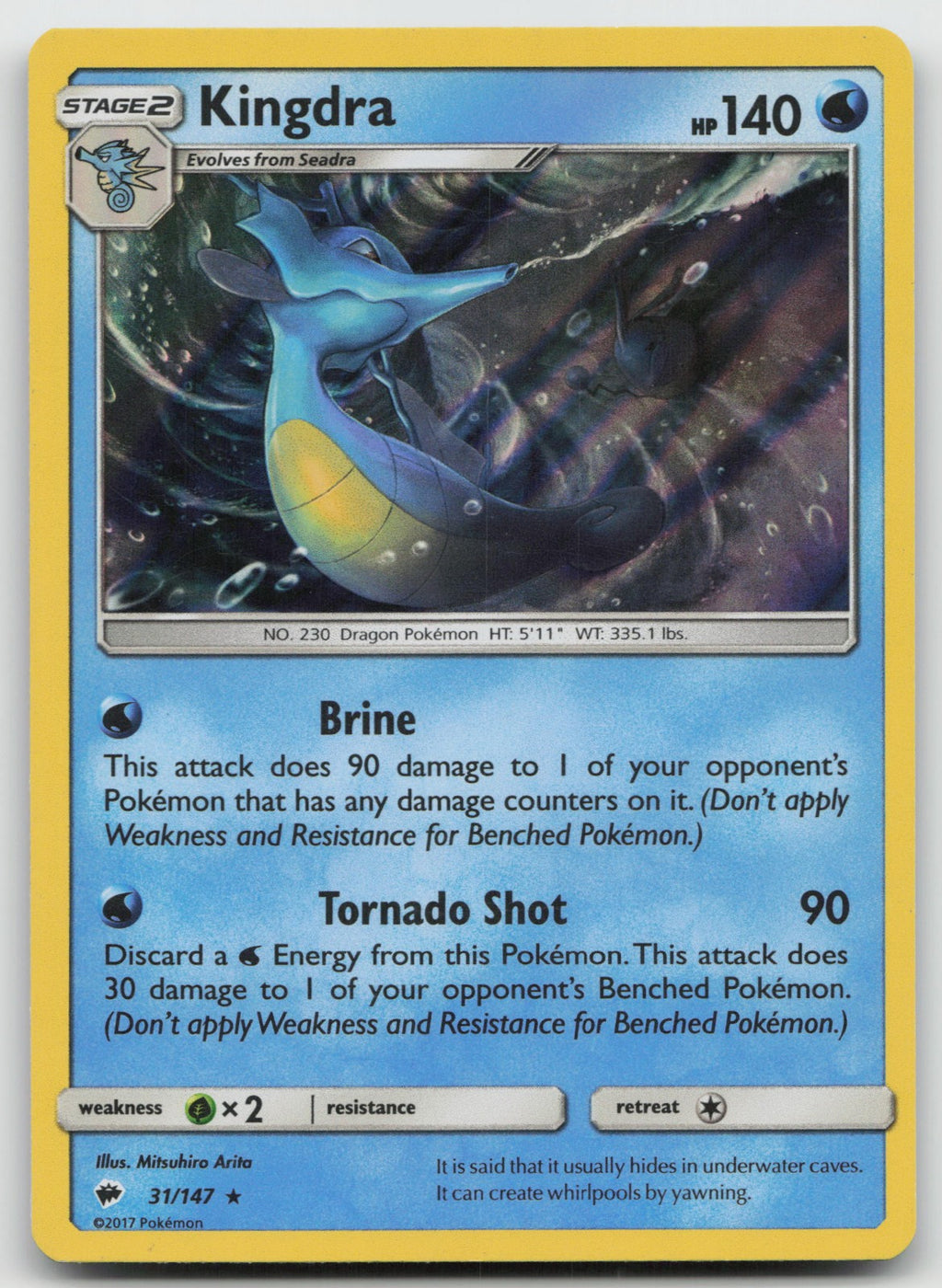 Kingdra Holo Rare SM - Burning Shadows 31/147 NM