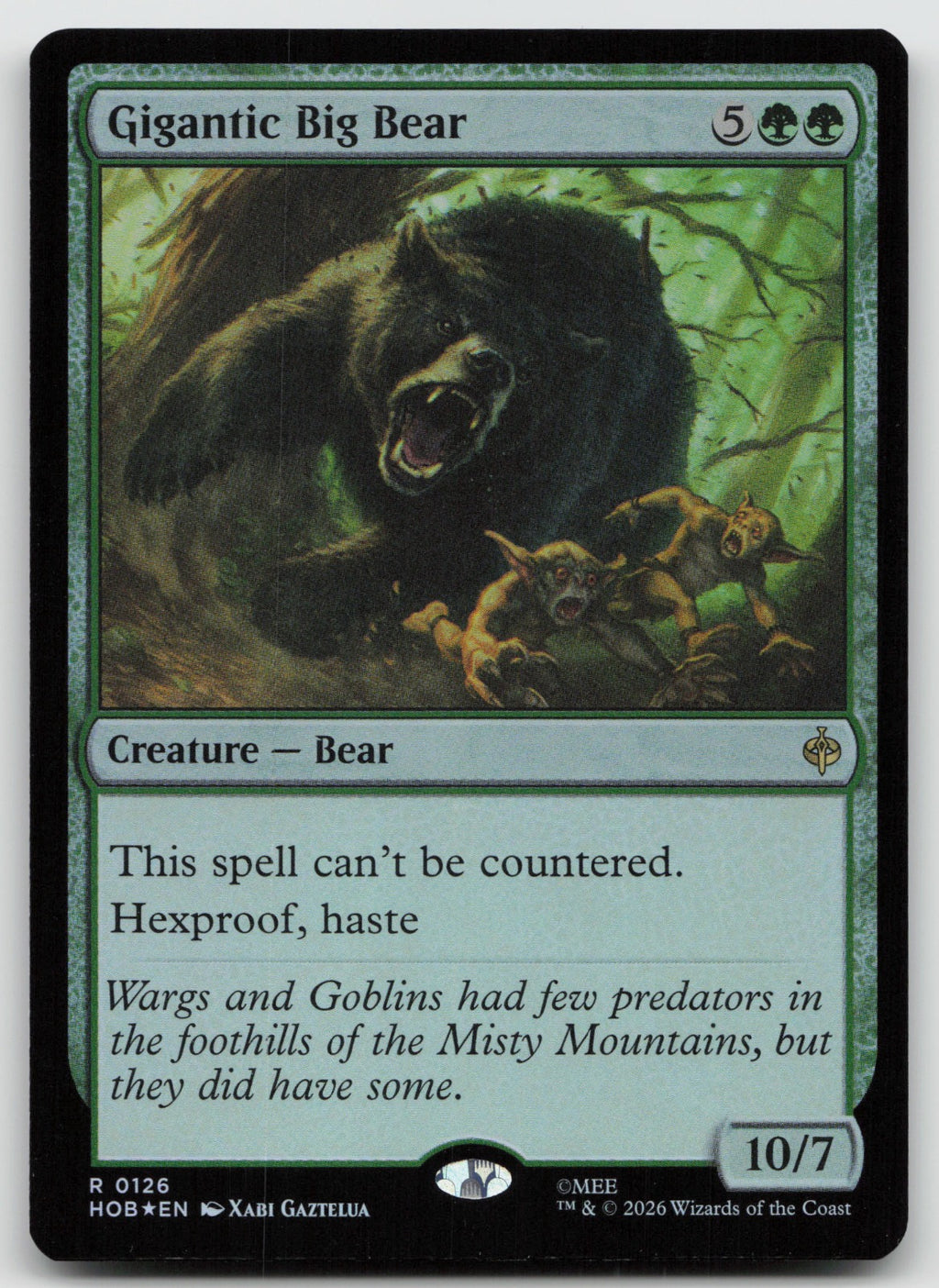 Gigantic Big Bear R Foil The Hobbit 126 NM