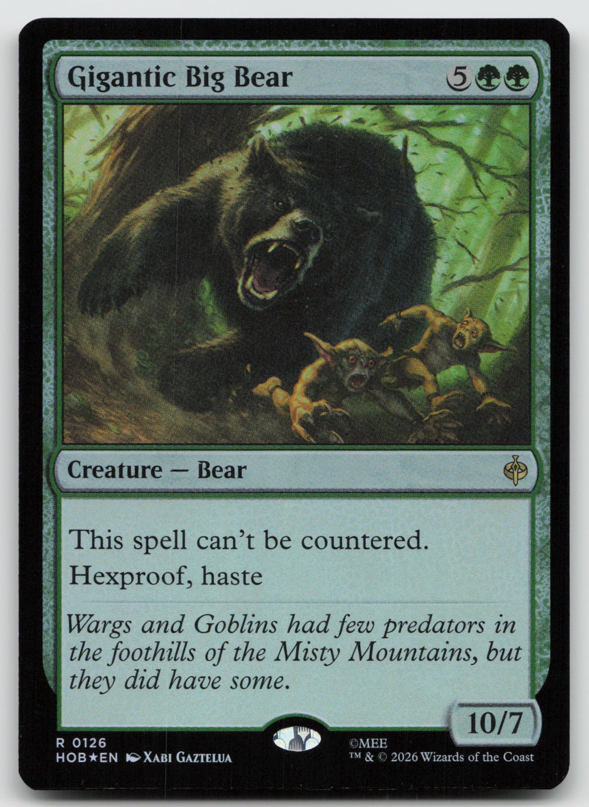 Gigantic Big Bear R Foil The Hobbit 126 NM