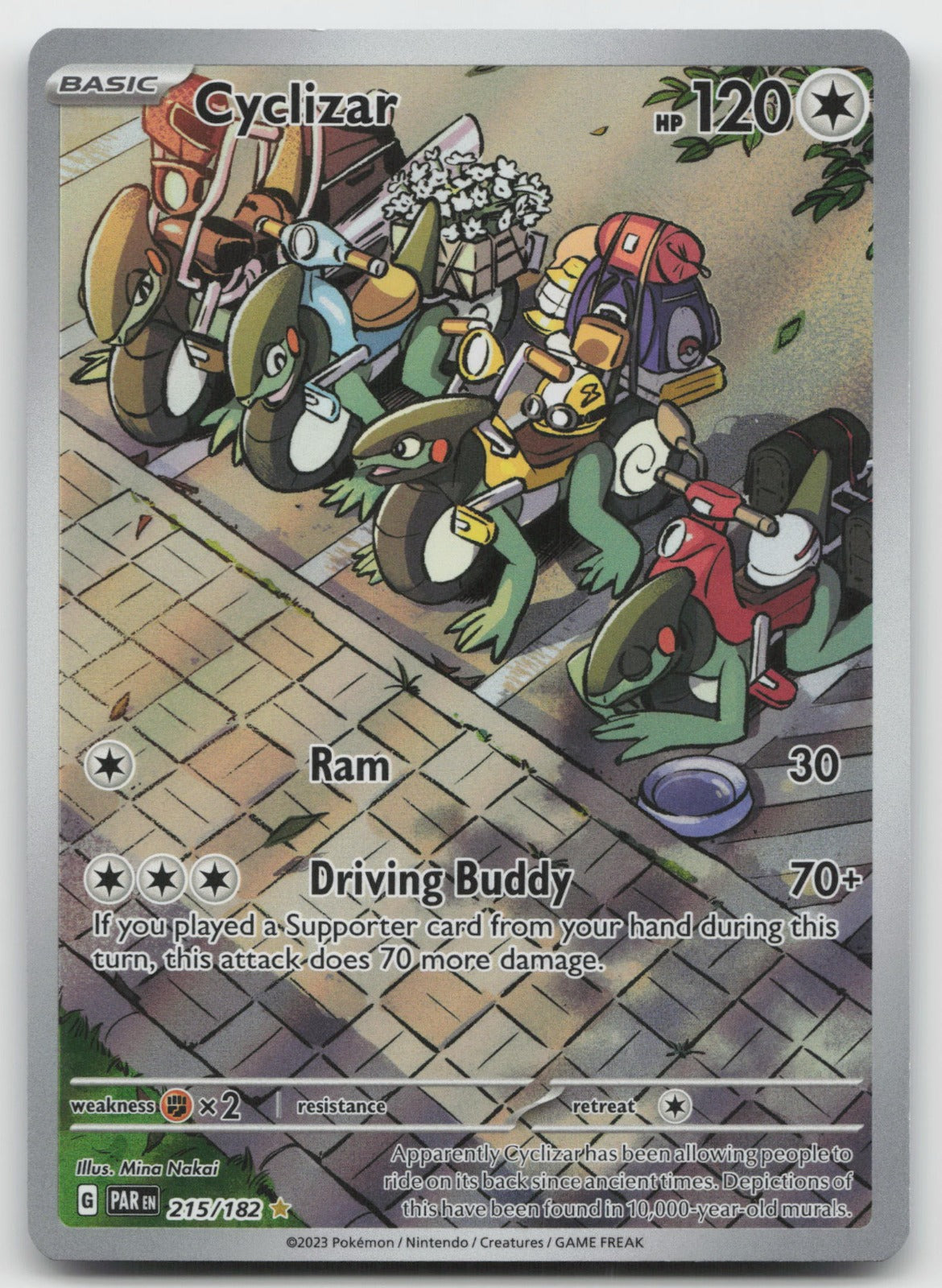Cyclizar Holo Illustration Rare SV04: Paradox Rift 215/182 NM