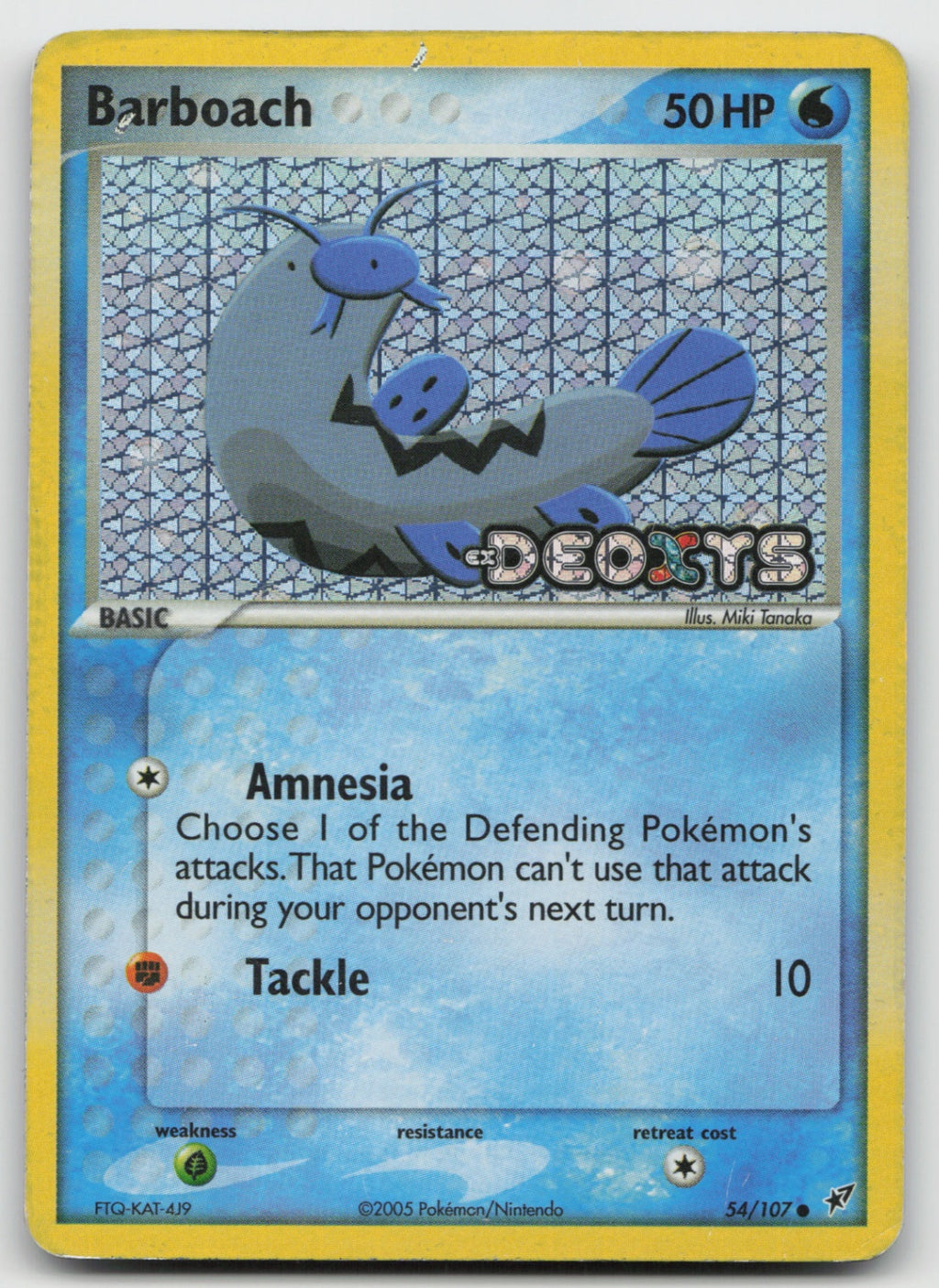 Barboach Common Reverse Holo Deoxys 54/107 HP