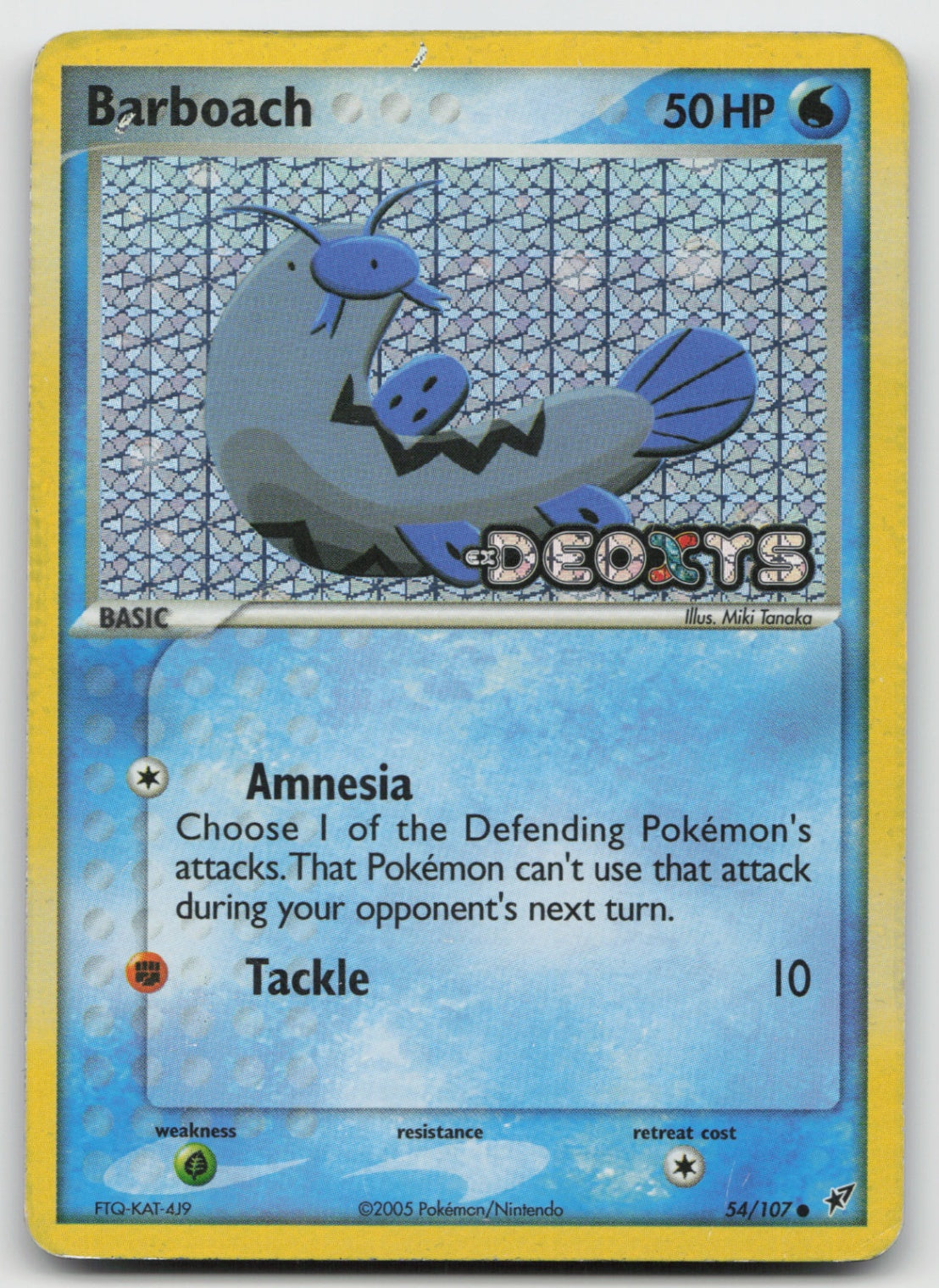 Barboach Common Reverse Holo Deoxys 54/107 HP