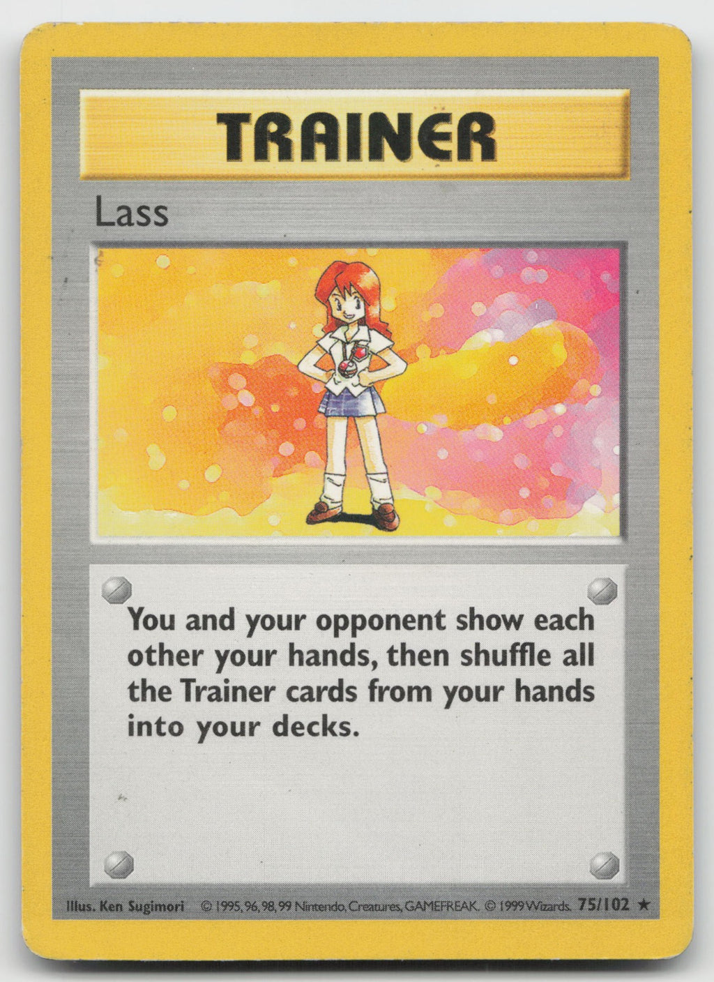 Lass Rare Base Set (Shadowless) 75/102 HP