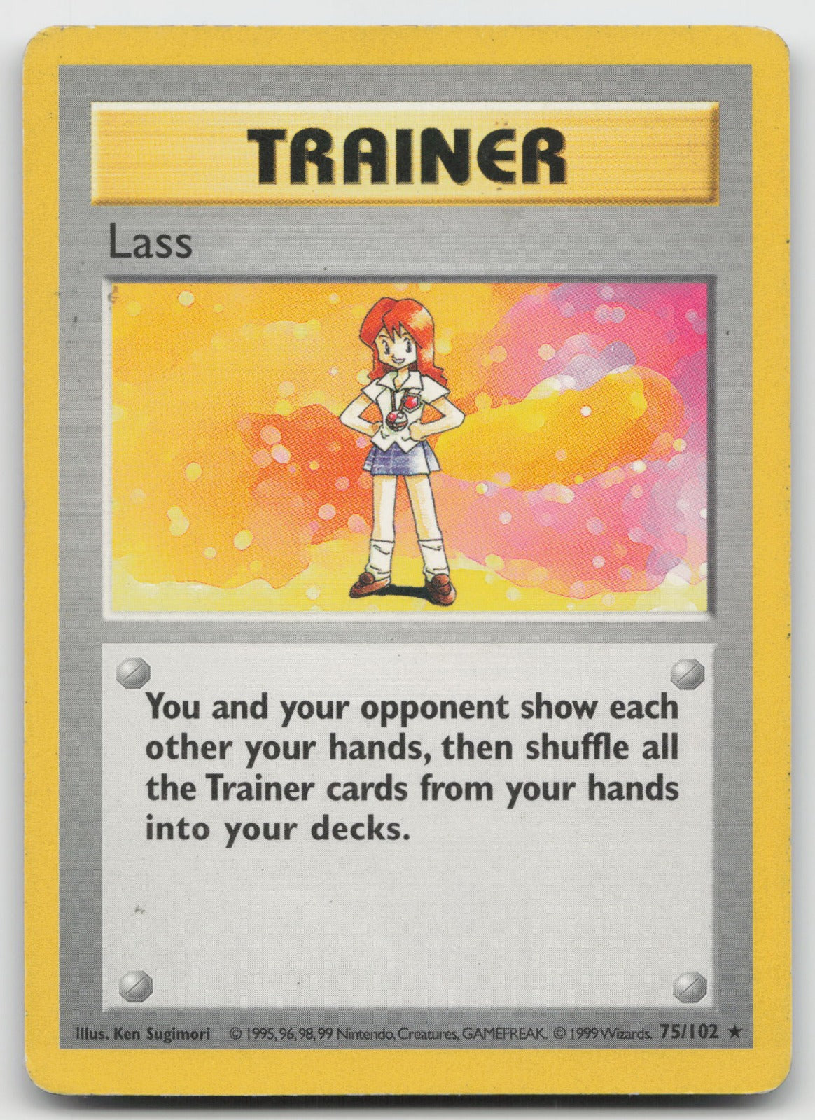 Lass Rare Base Set (Shadowless) 75/102 HP