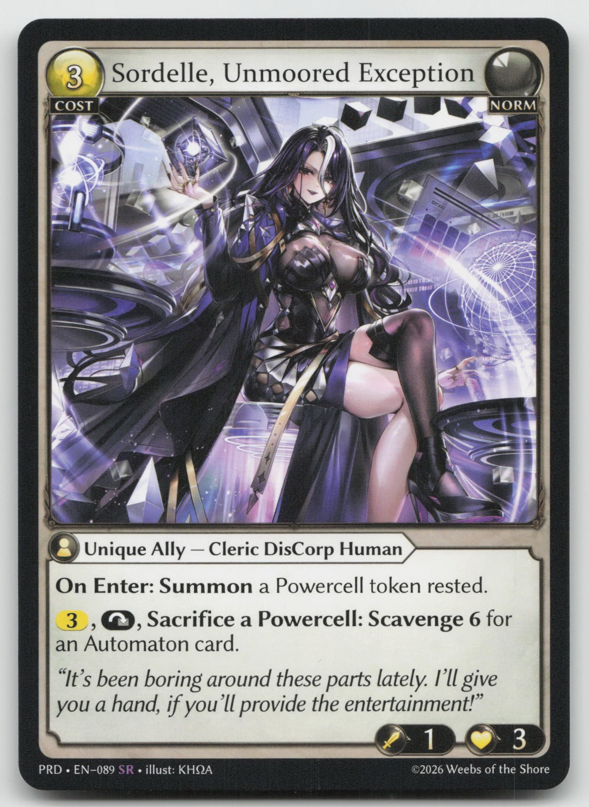 Sordelle, Unmoored Exception Super Rare .asphodel/paradise 089 NM