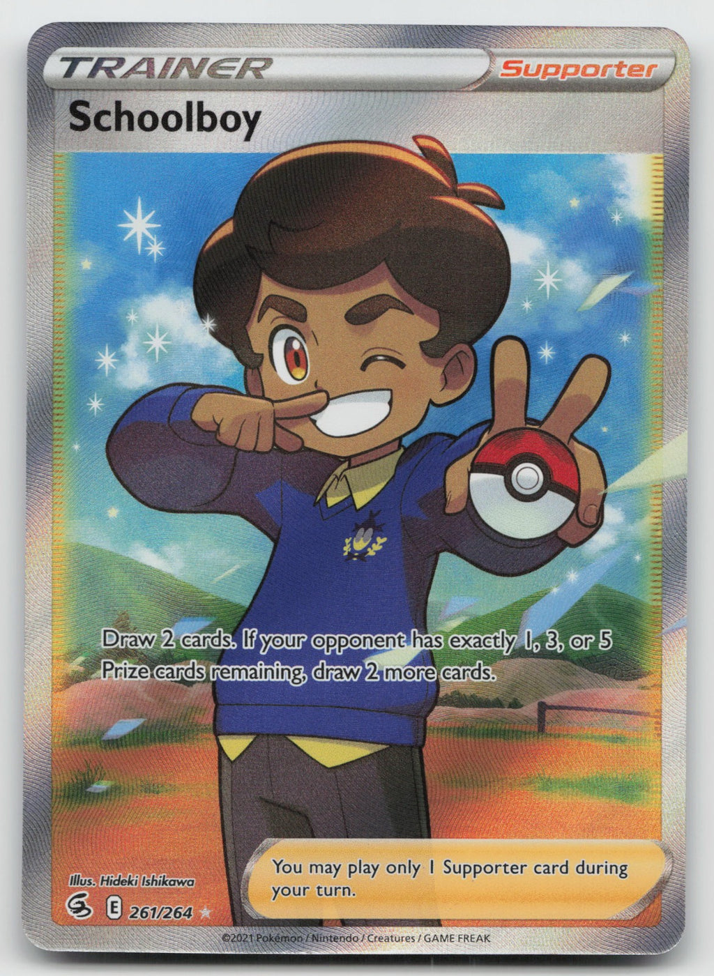 Schoolboy (Full Art) Holo Ultra Rare SWSH08: Fusion Strike 261/264 NM