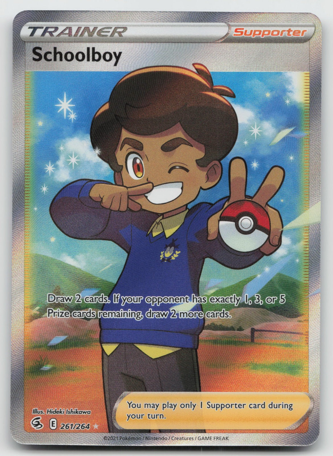 Schoolboy (Full Art) Holo Ultra Rare SWSH08: Fusion Strike 261/264 NM