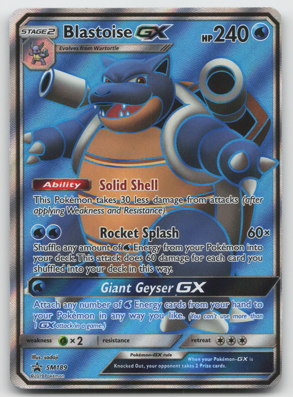Blastoise GX Promo Holofoil SM Promos SM189 NM