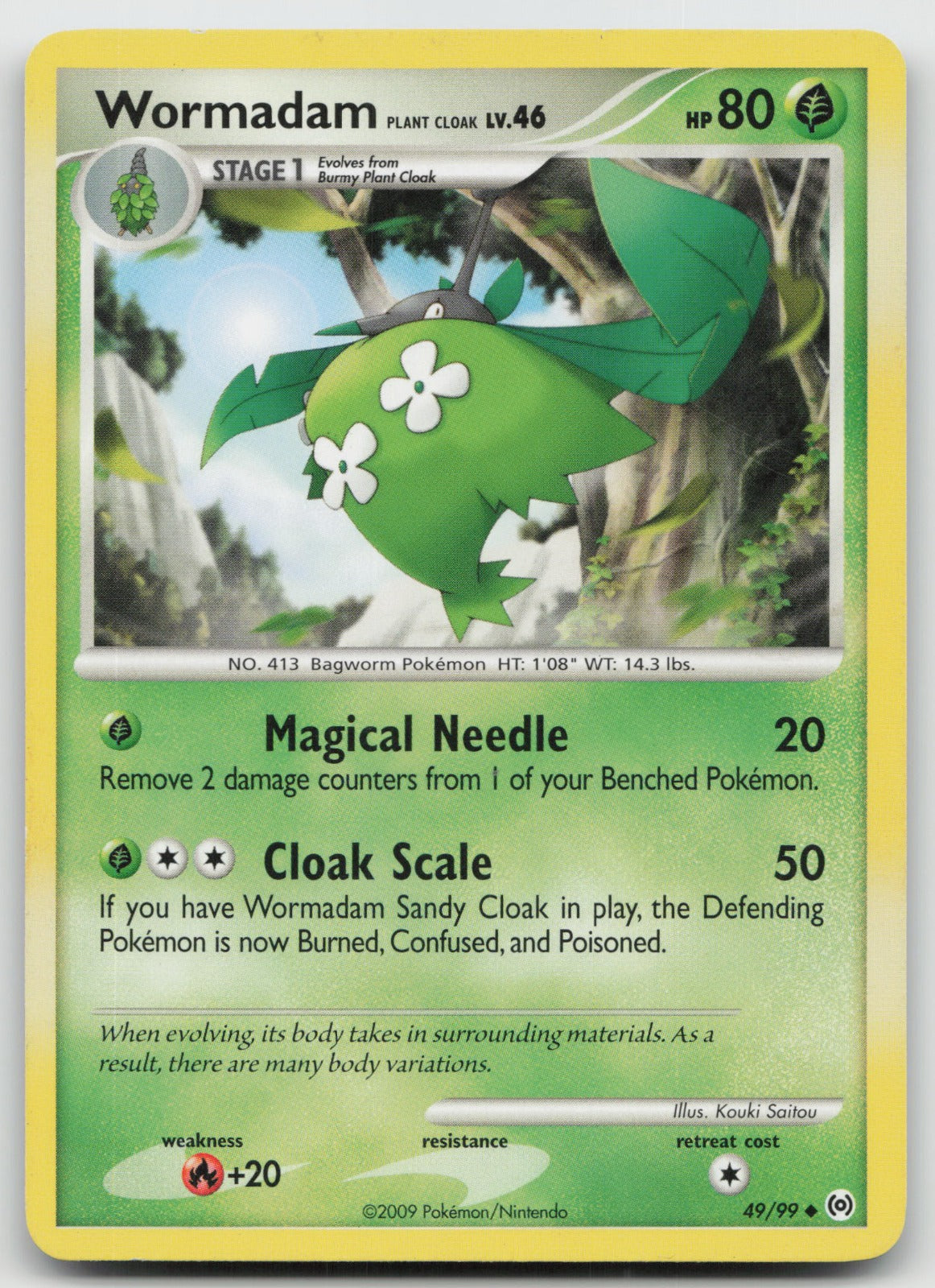 Wormadam Plant Cloak Uncommon Arceus 49/99 LP