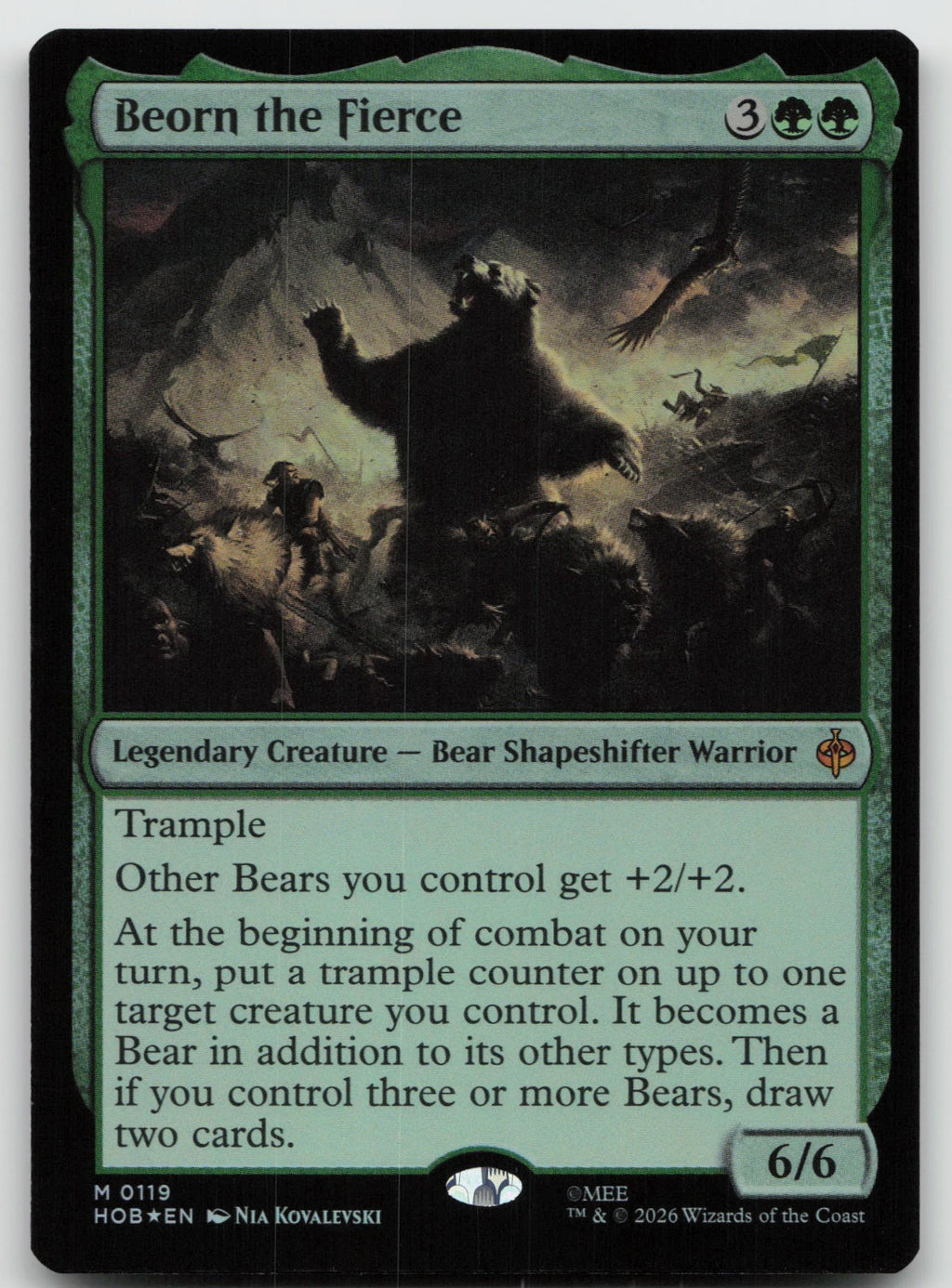 Beorn the Fierce M Foil The Hobbit 119 NM