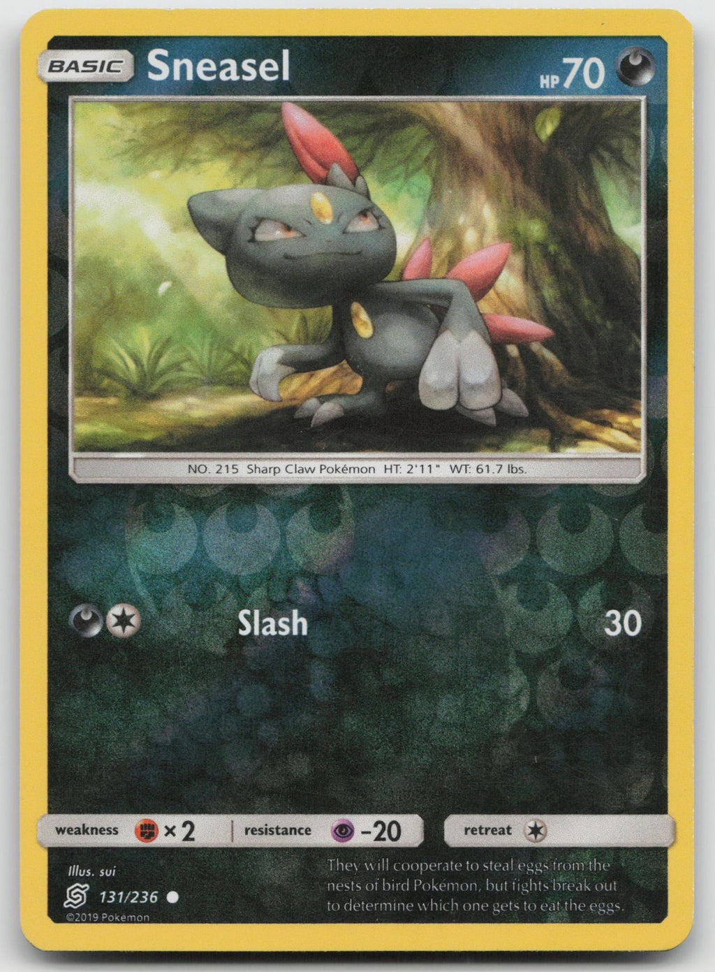 Sneasel Reverse Holo Common SM - Unified Minds 131/236 NM