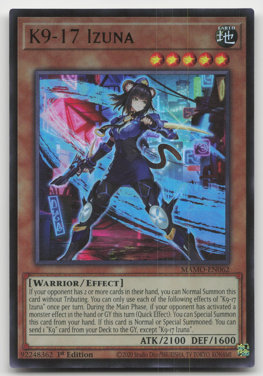 K9-17 Izuna 1st Edition Ultra Rare Magnificent Monsters MAMO-EN062 NM