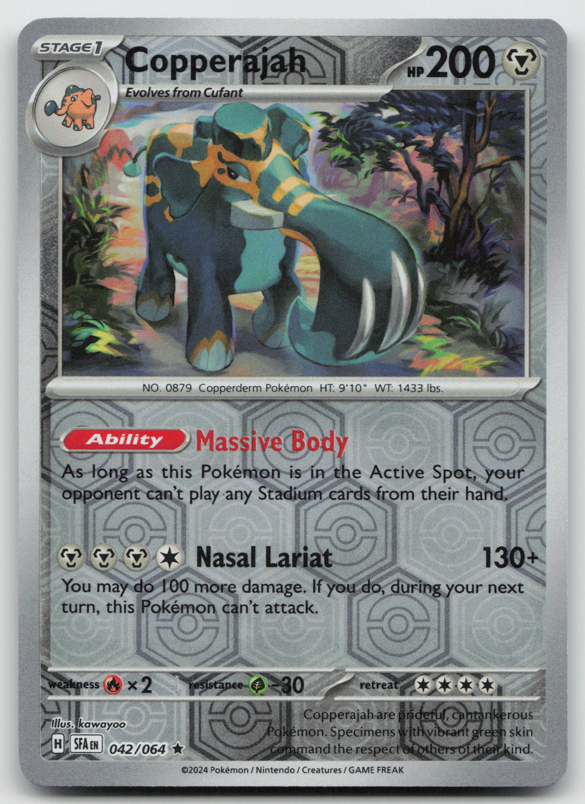 Copperajah Rare Reverse Holo SV: Shrouded Fable 042/064 NM