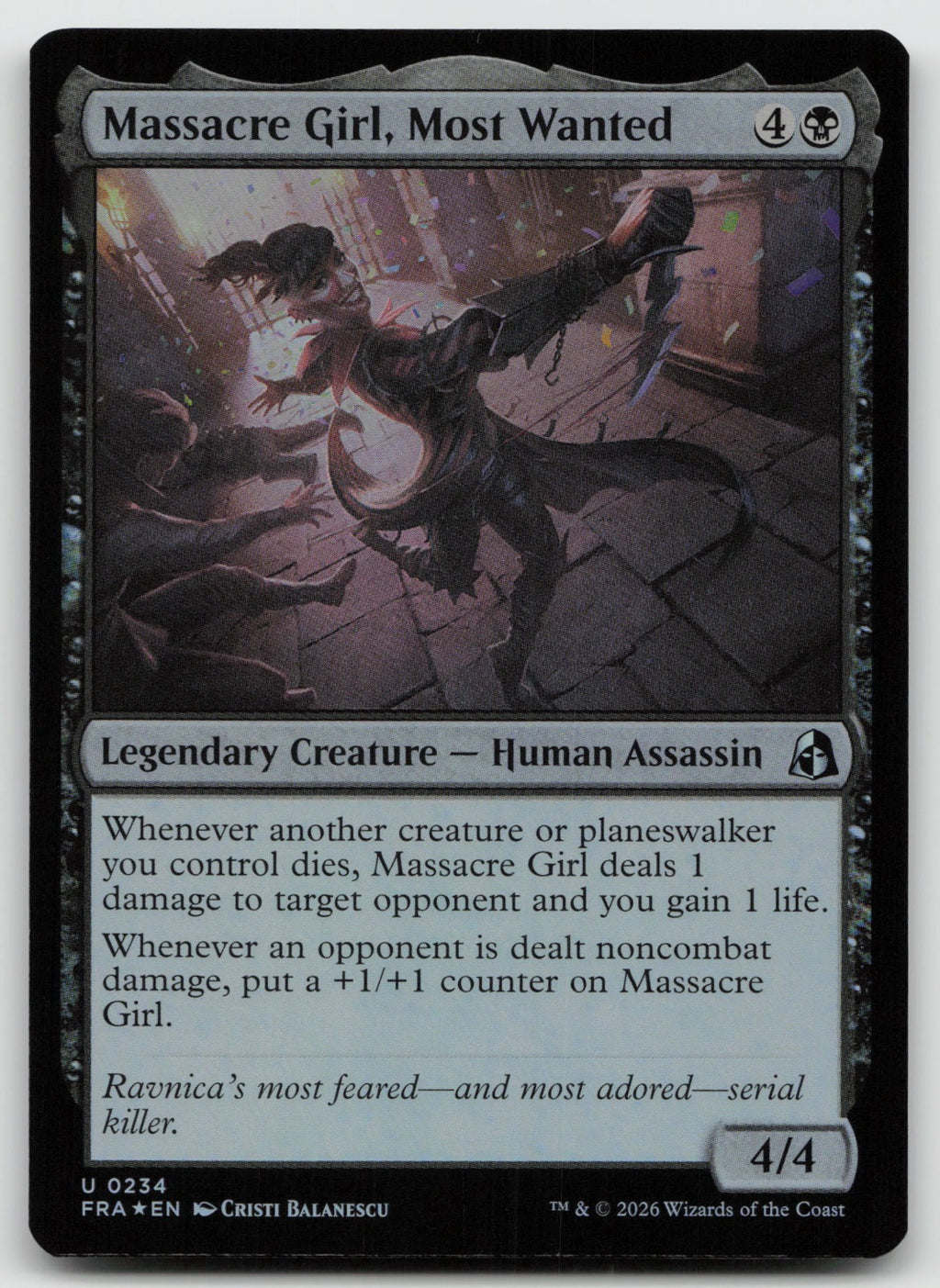 Massacre Girl, Most Wanted U Foil Reality Fracture 234 NM