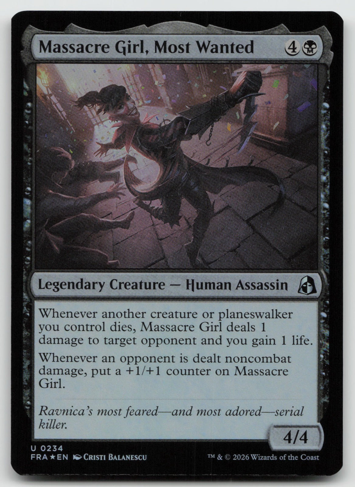 Massacre Girl, Most Wanted U Foil Reality Fracture 234 NM