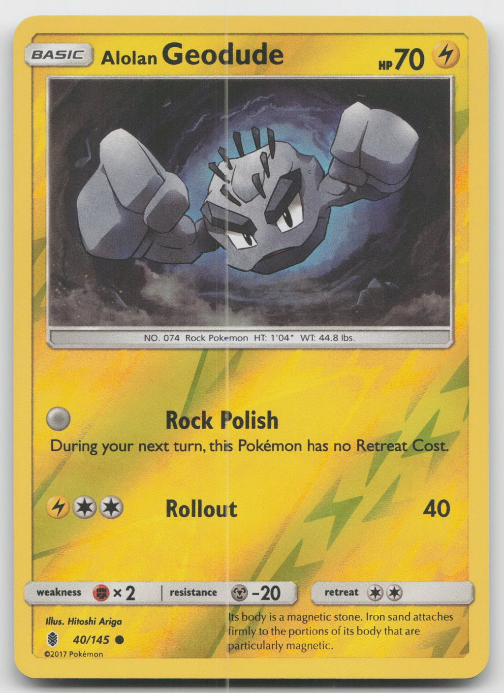 Alolan Geodude Reverse Holo Common SM - Guardians Rising 40/145 NM