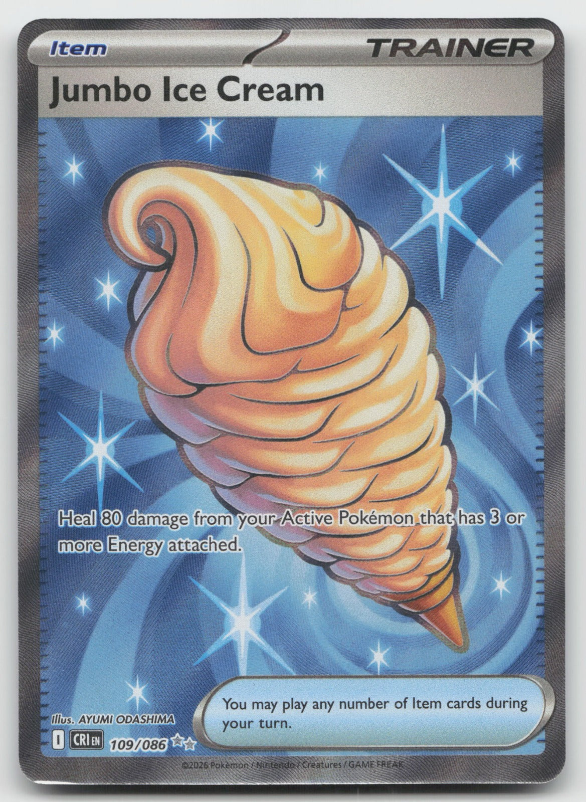 Jumbo Ice Cream Holo Ultra Rare ME04: Chaos Rising 109/086 NM