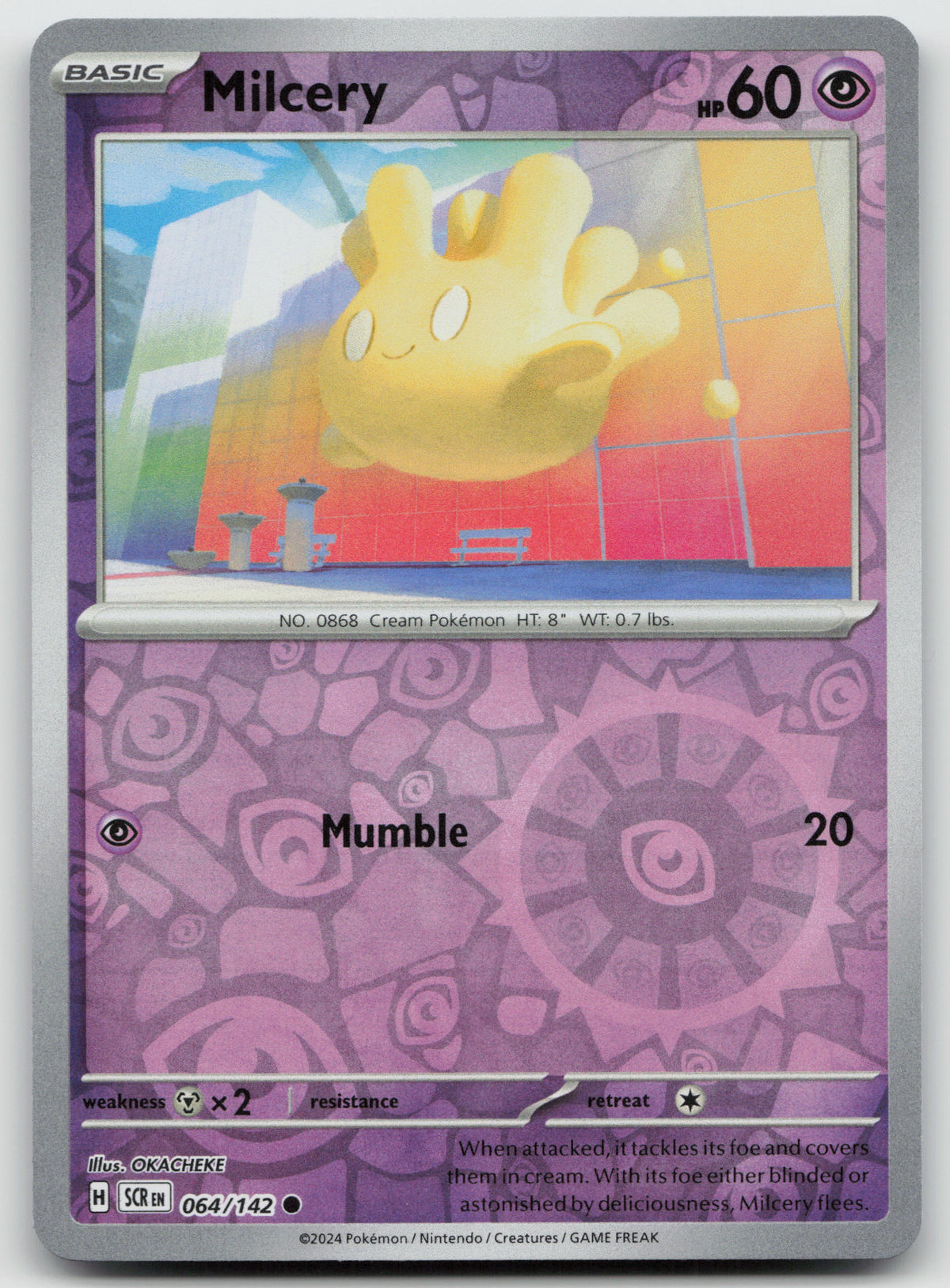 Milcery - Common Reverse Holo SV07: Stellar Crown 064/142 NM