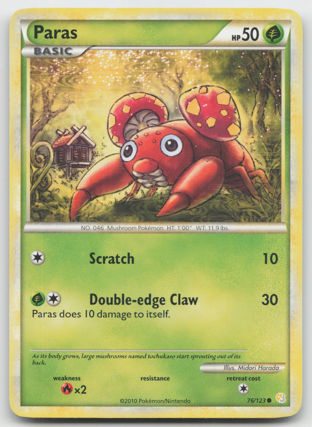 Paras Common HeartGold SoulSilver 76/123 LP