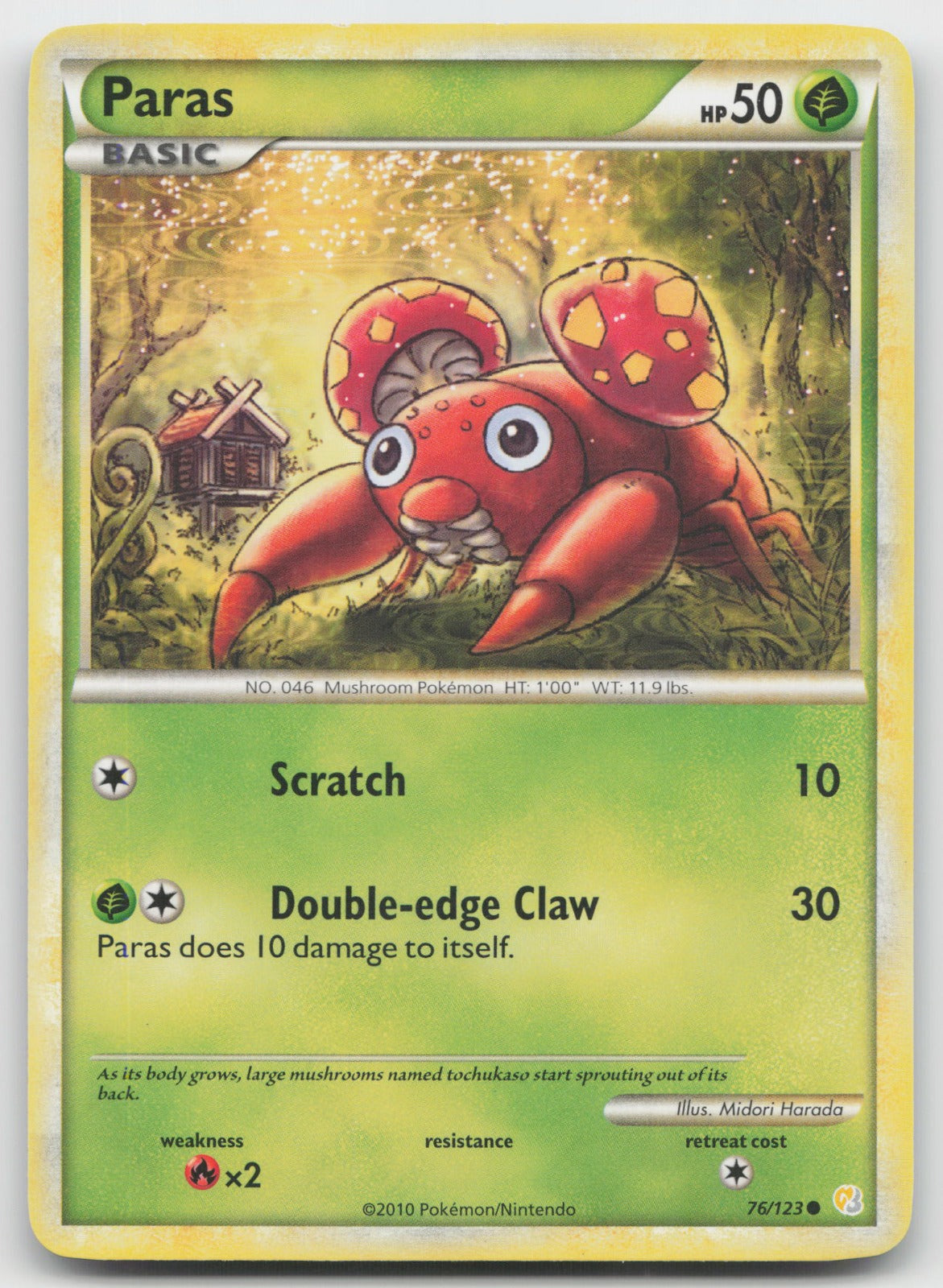 Paras Common HeartGold SoulSilver 76/123 LP