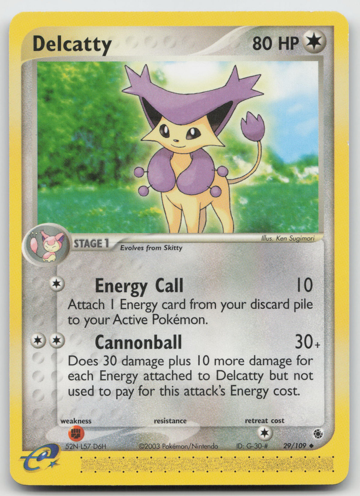 Delcatty Uncommon Normal Ruby and Sapphire 29/109 LP