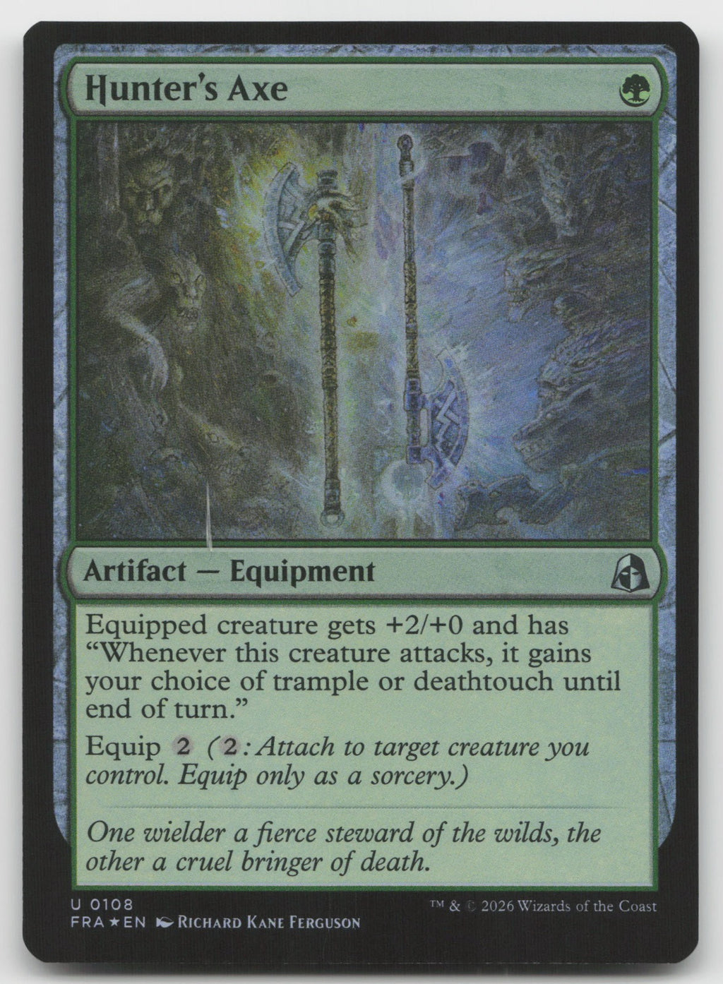 Hunter's Axe U Foil Reality Fracture 108 NM
