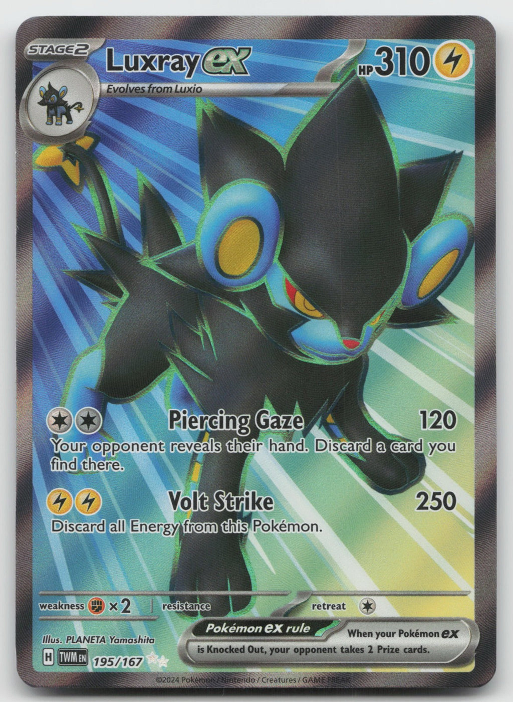 Luxray ex Holo Ultra Rare SV06: Twilight Masquerade 195/167 NM