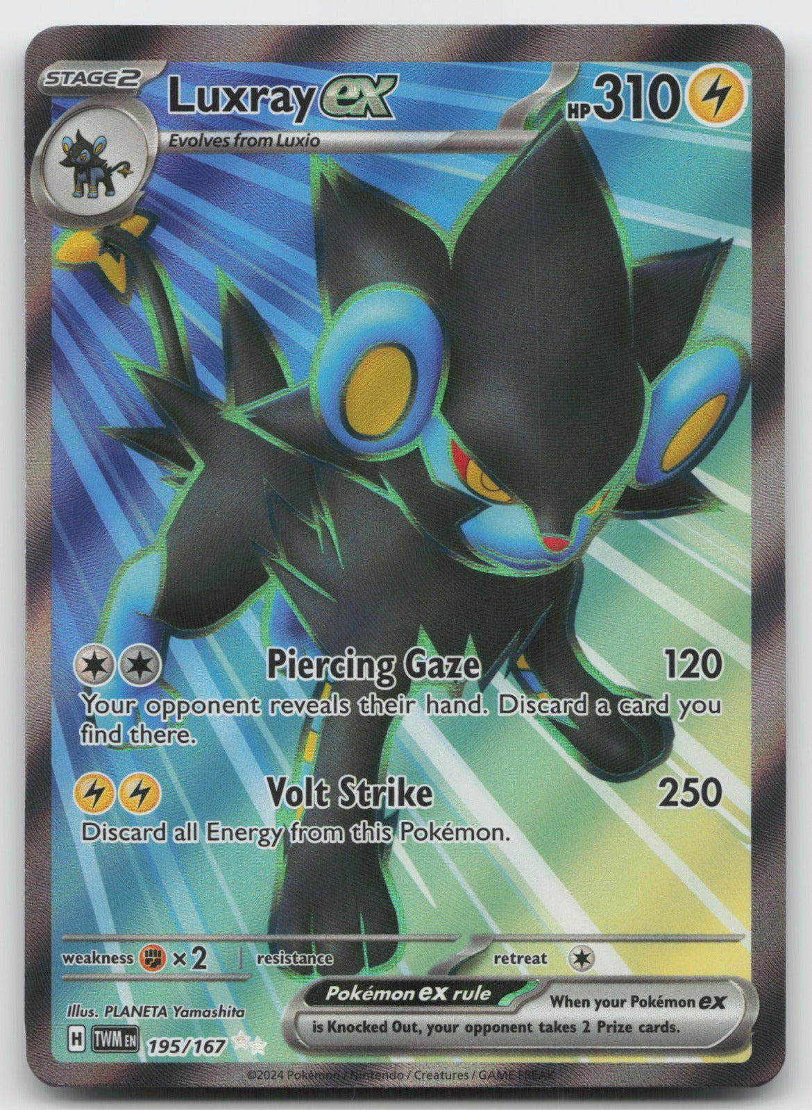 Luxray ex Holo Ultra Rare SV06: Twilight Masquerade 195/167 NM