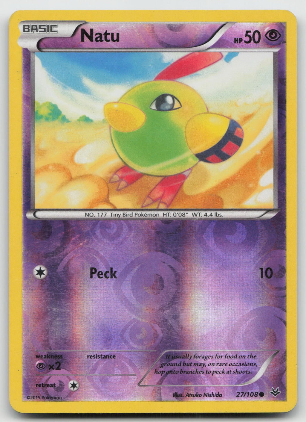 Natu Common Reverse Holo XY - Roaring Skies 27/108 LP