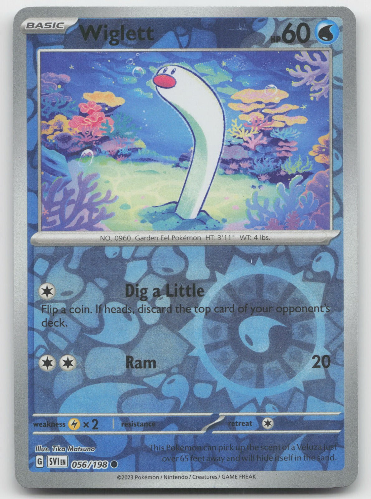 Wiglett Reverse Holo Common SV01: Scarlet & Violet Base Set 056/198 NM