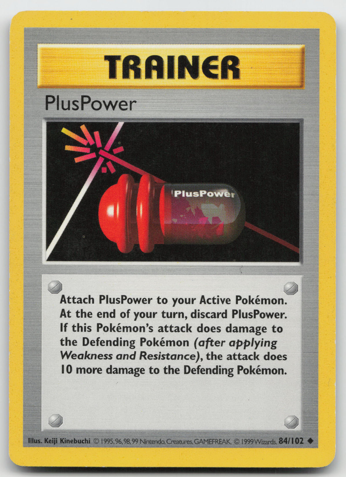 PlusPower Uncommon Normal Base Set (Shadowless) 84/102 HP