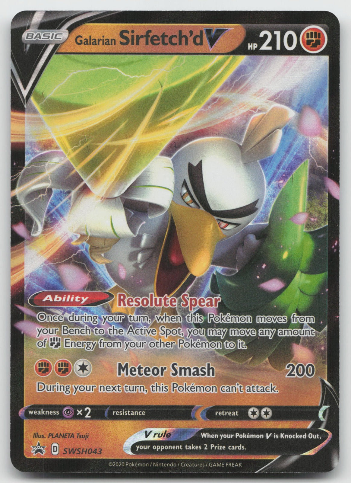 Galarian Sirfetch'd V - Promo Holo SWSH: Sword & Shield Promo Cards SWSH043 NM