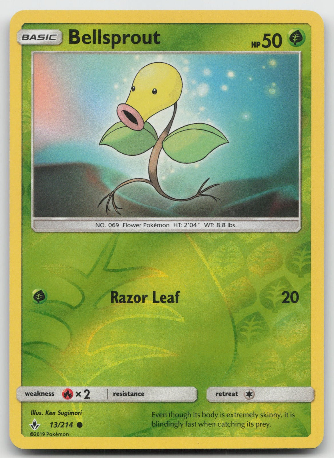 Bellsprout Reverse Holo Common SM - Unbroken Bonds 13/214 VLP