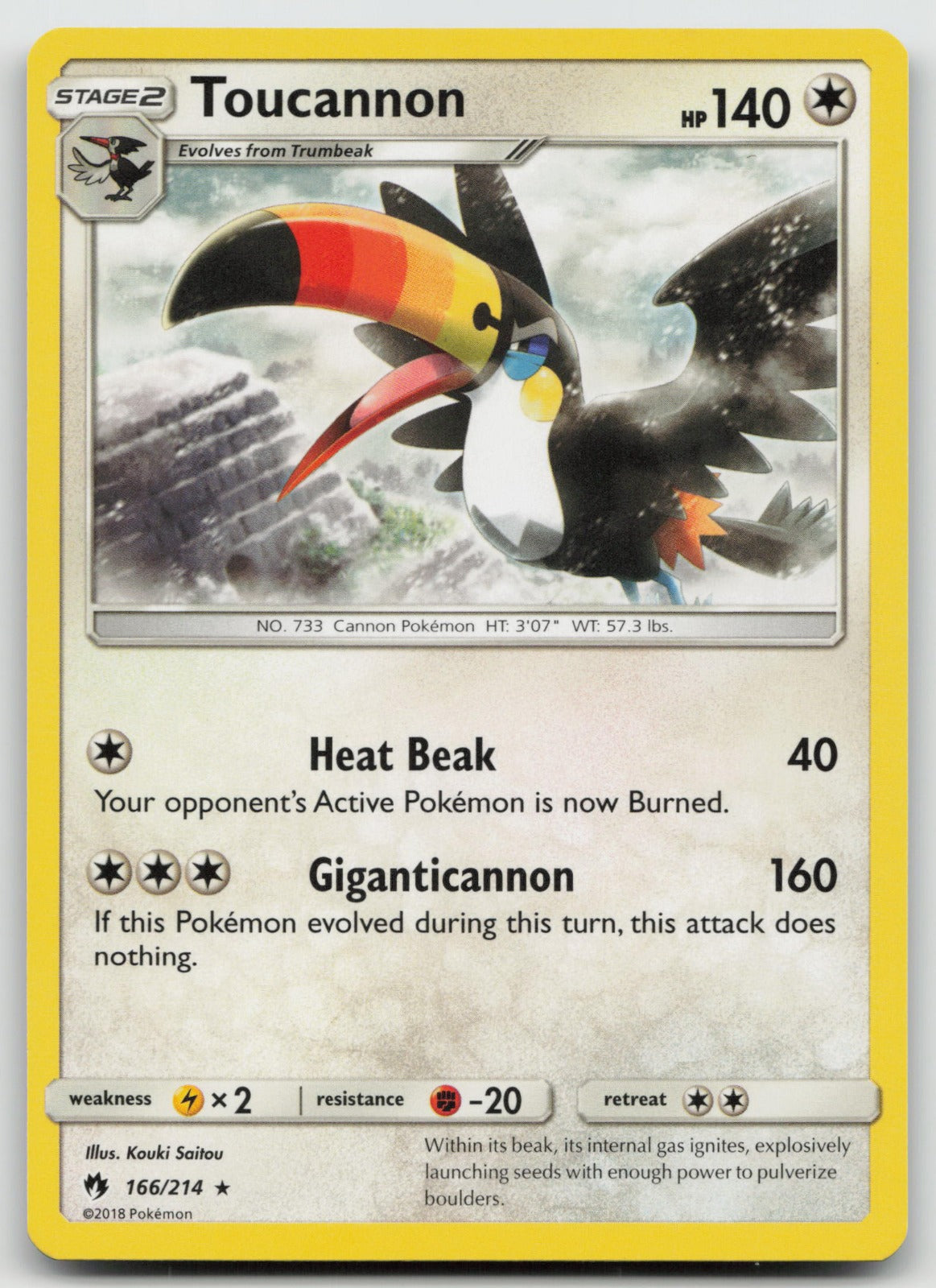 Toucannon Rare SM - Lost Thunder 166/214 LP