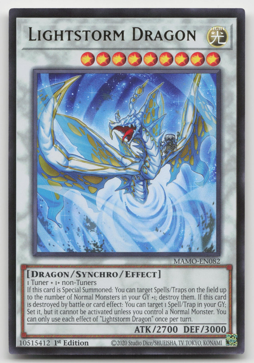 Lightstorm Dragon 1st Edition Ultra Rare Magnificent Monsters MAMO-EN082 NM