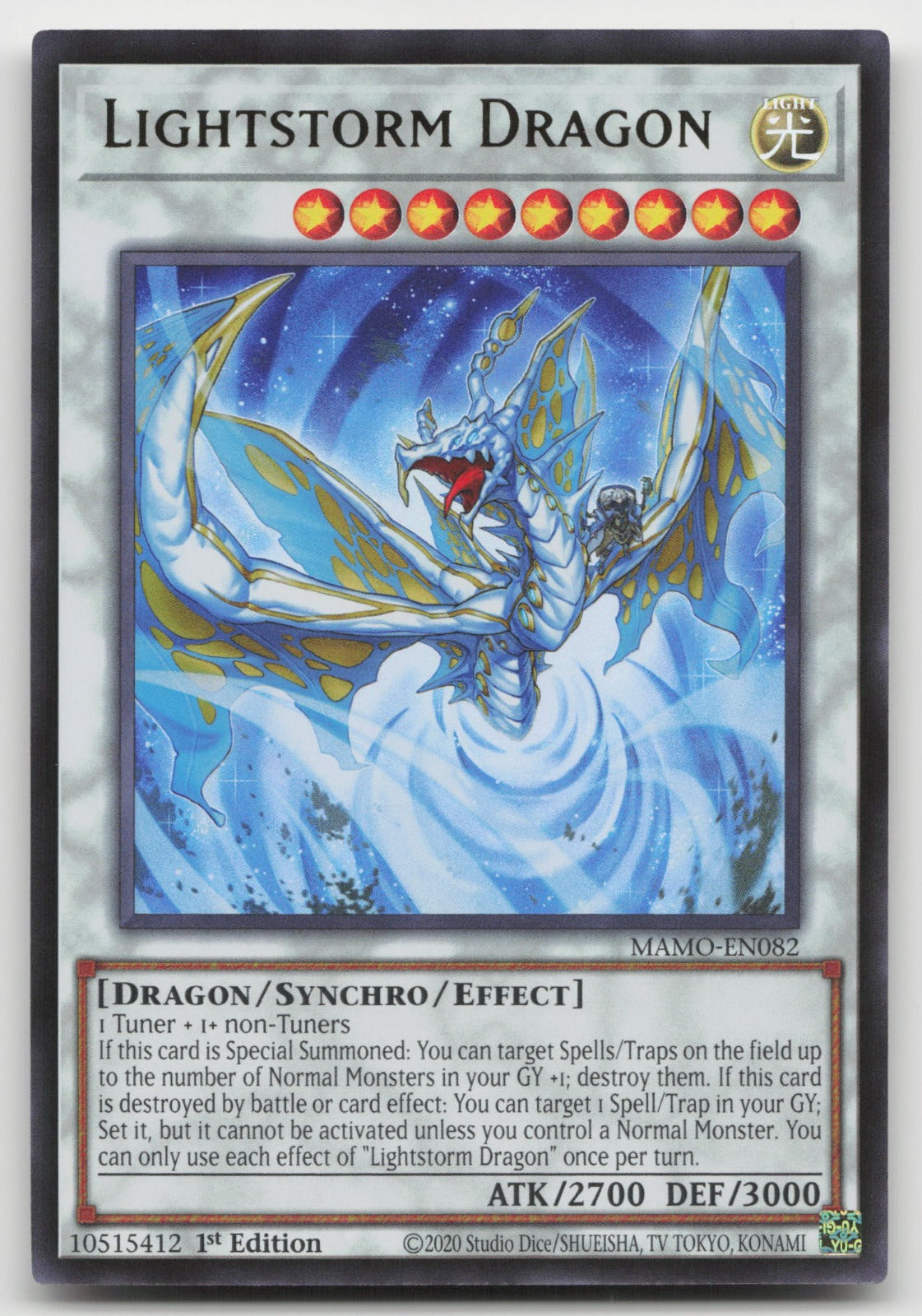Lightstorm Dragon 1st Edition Ultra Rare Magnificent Monsters MAMO-EN082 NM