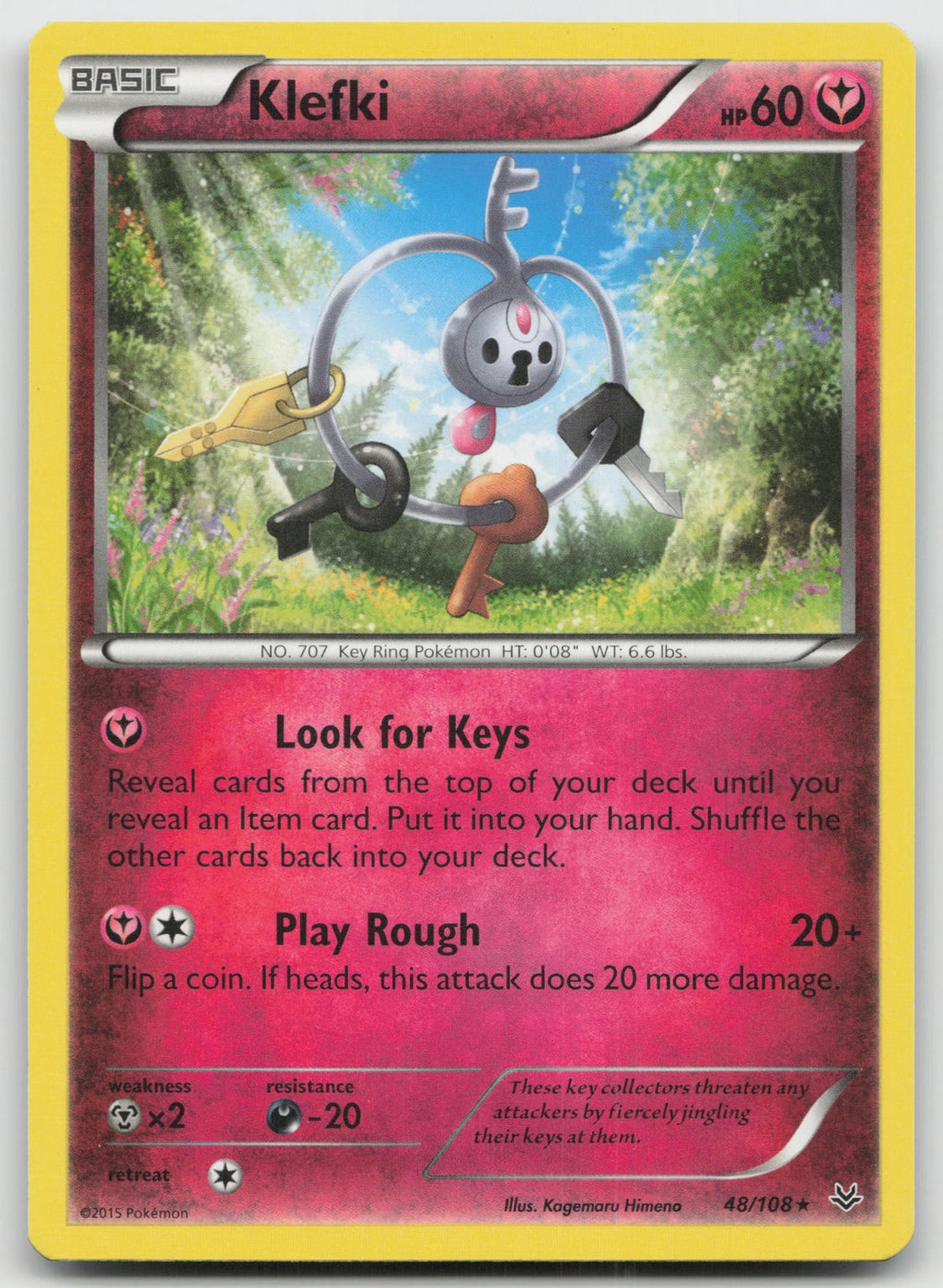 Klefki Rare XY - Roaring Skies 48/108 NM