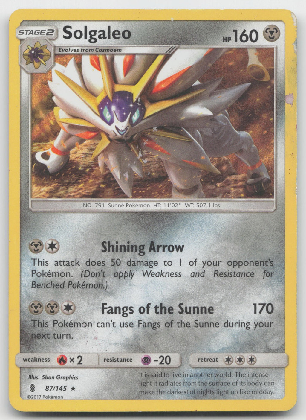 Solgaleo (Water Web Holo) Rare Deck Exclusives 87/145 LP
