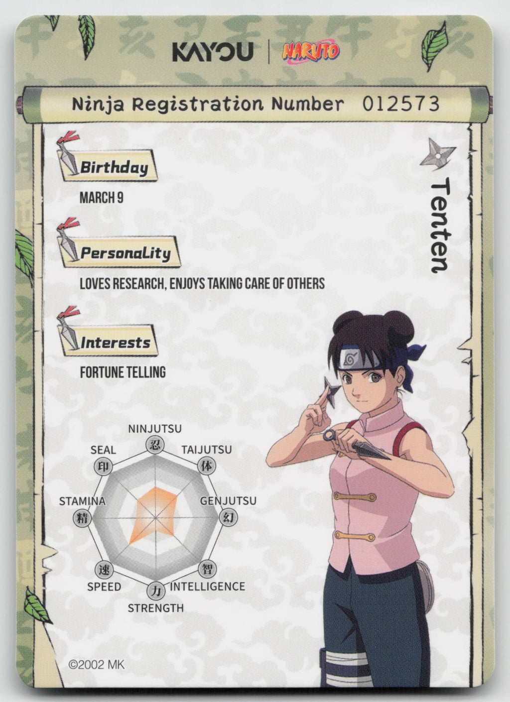 Tenten Base SR Earth Scroll Series 1 008L2 NM