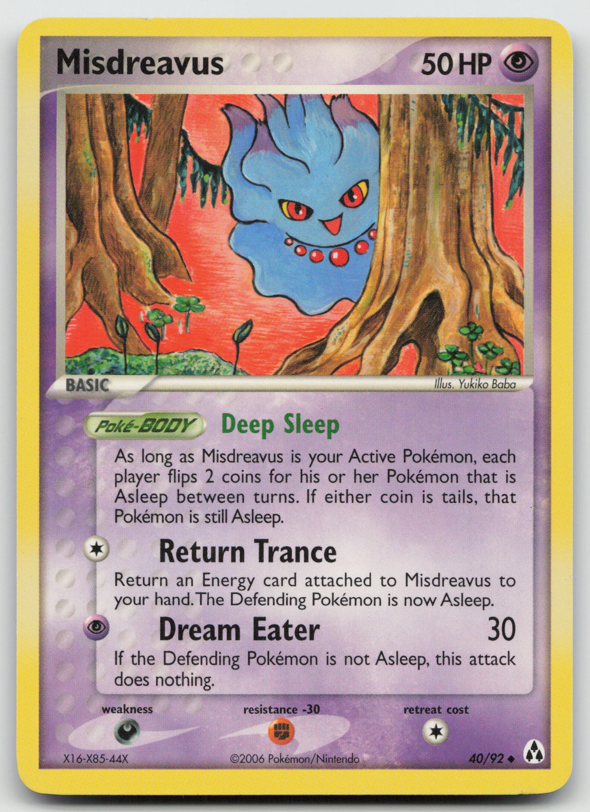 Misdreavus Uncommon Normal Legend Maker 40/92 LP