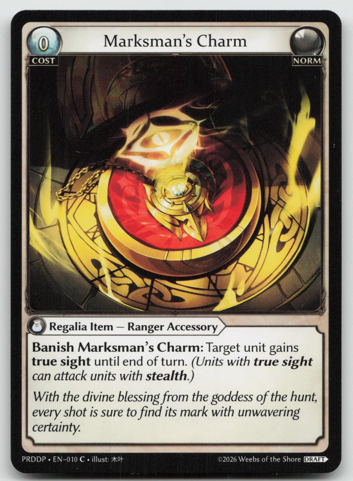 Marksman's Charm Common Mortal Ambition Draft 010 NM