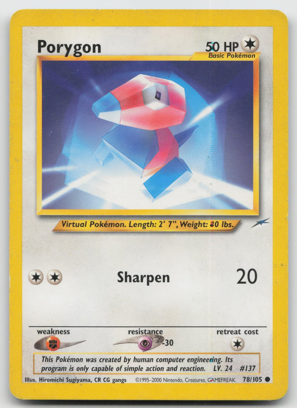 Porygon Common Unlimited Neo Destiny 78/105 DMG
