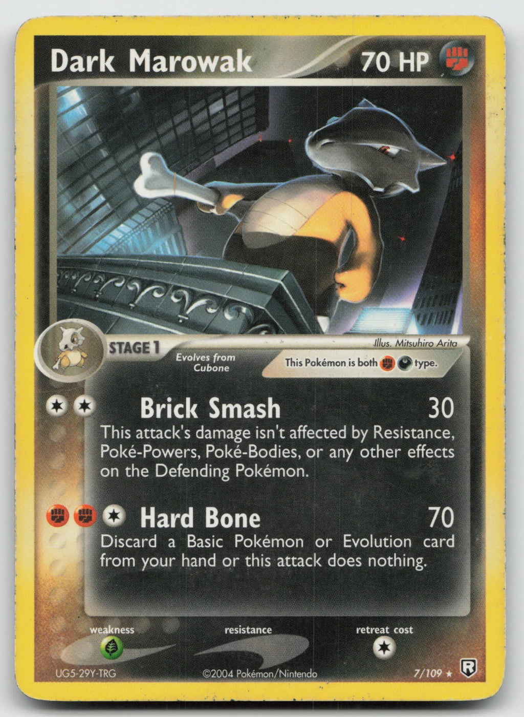 Dark Marowak NON Holo Deck Exclusive Rare Team Rocket Returns 7/109 HP