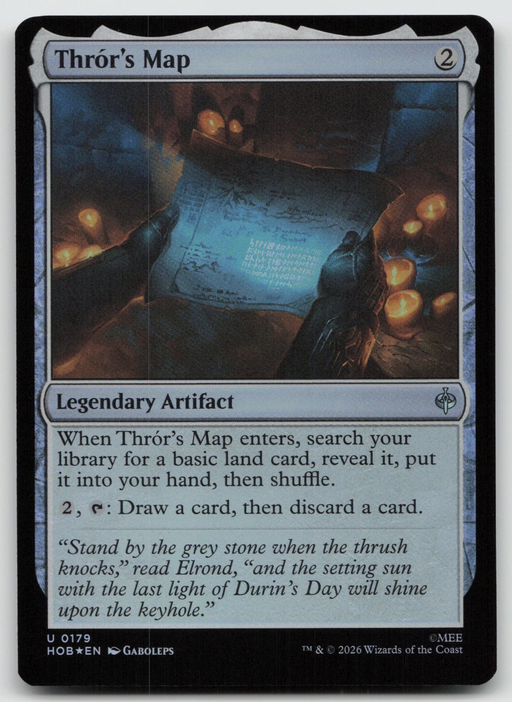 Thror's Map U Foil The Hobbit 179 NM