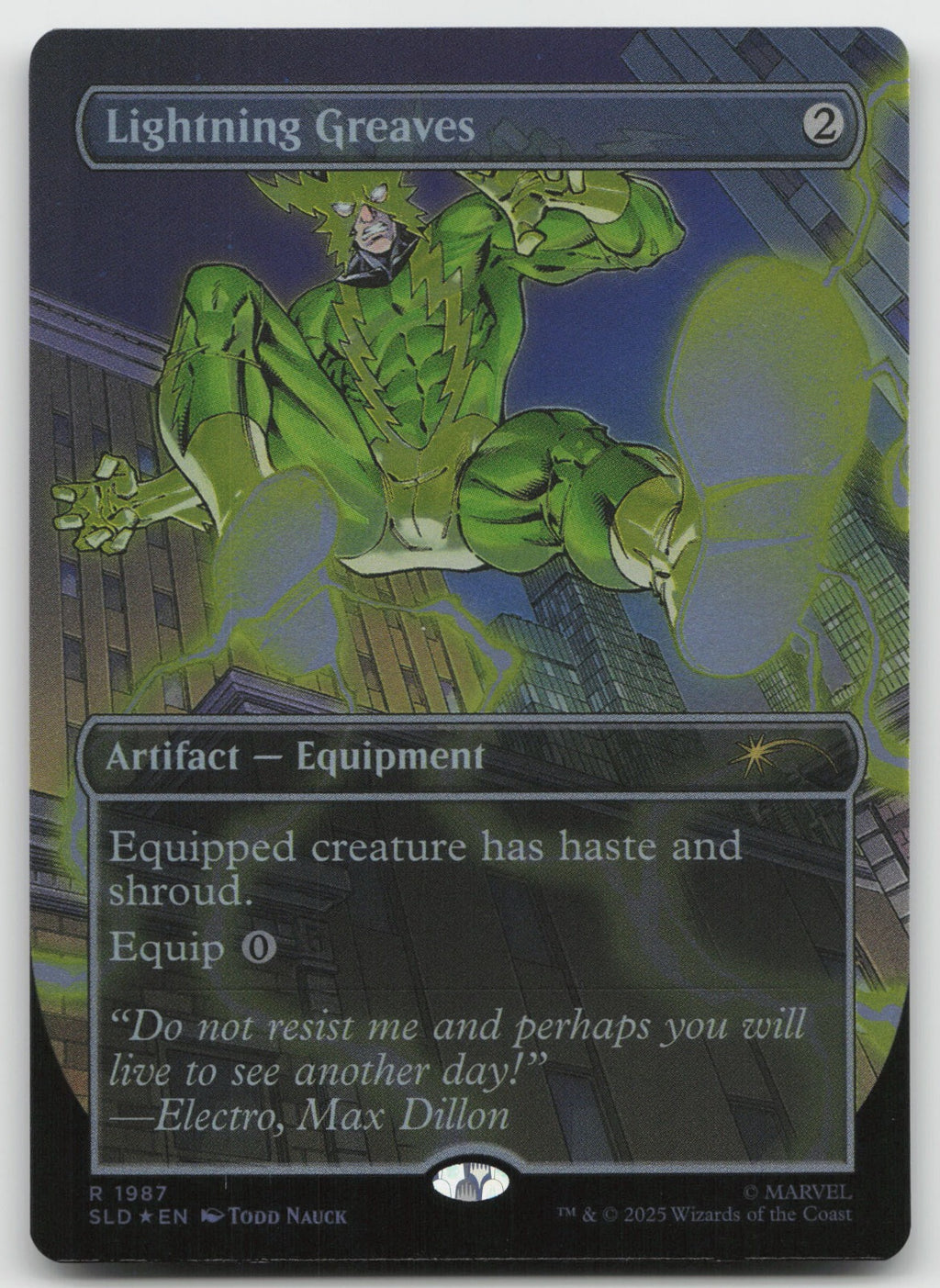 Lightning Greaves (Rainbow Foil) R Foil Secret Lair Drop Series 1987 NM